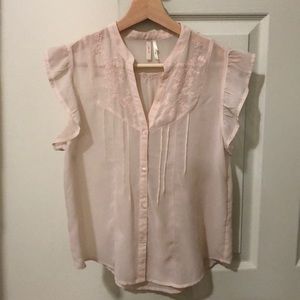 Frenchi Sheer Blouse Size Small